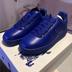 Burberry Blue Leather Sneakers